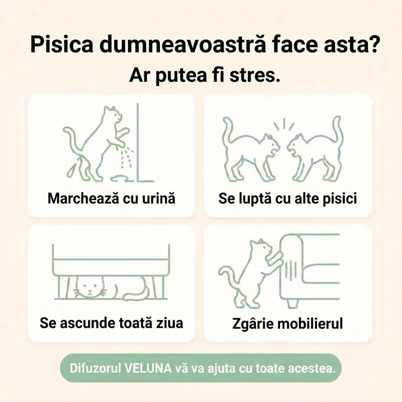 Veluna Difuzor cu Feromoni pentru Pisici