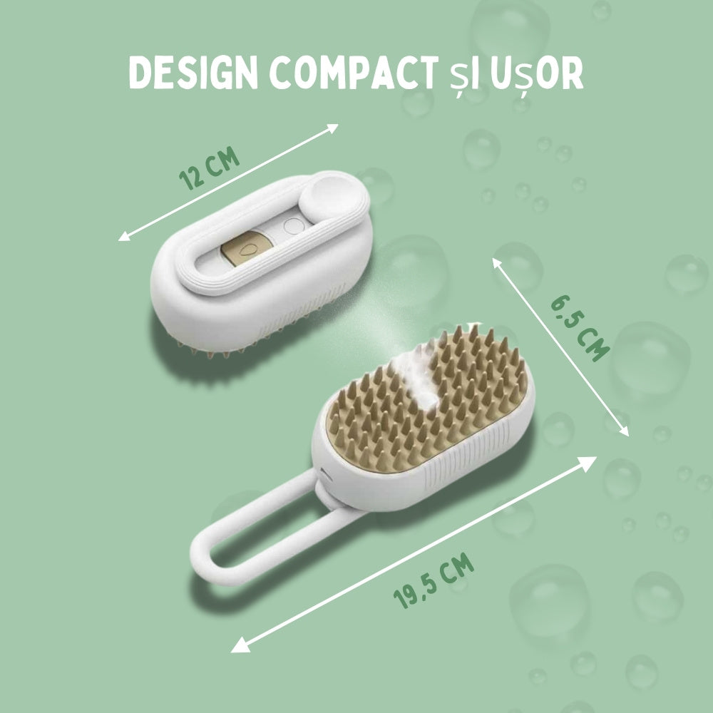 Veluna Steam Brush pentru Câini