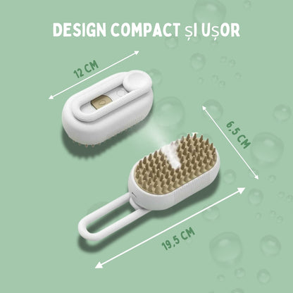 Veluna Steam Brush pentru Câini
