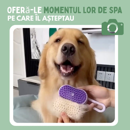 Veluna Steam Brush pentru Câini